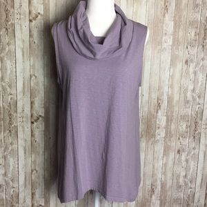 Soft Surroundings Lavender Cowl Neck Tunic Sz L